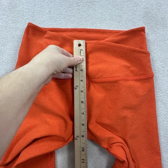 Beyond Yoga Leggings Womens Medium Orange Spacedye At Your Leisure High Waist - Picture 9 of 12